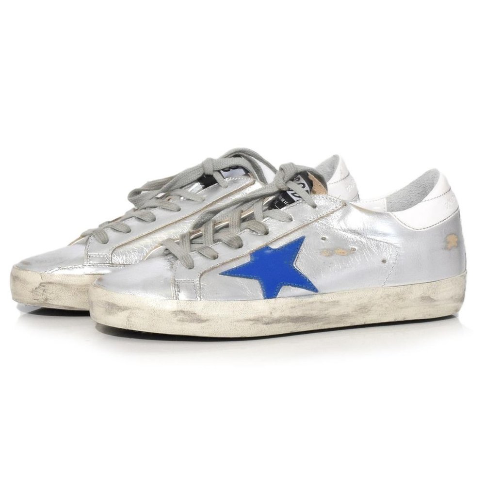 Golden Goose Men's Metallic Superstar Sneakers Size 44 (11)